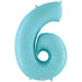 Megaloon Pastel Blue Number 6 Balloon