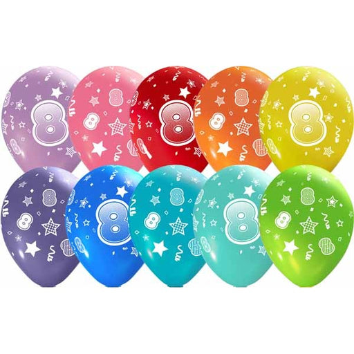 #8 NUMBERS-ALL-OVER 12" TRENDY ASST 50/B