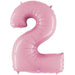 Megaloon Number 2 Pastel Pink Balloon
