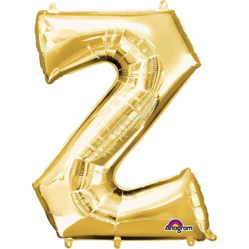 Anagram 16 Inch Gold Letter Z Foil Balloon