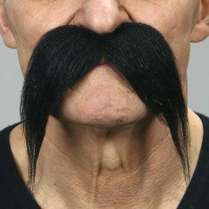 Large Black Self-Adhesive Costume Moustache