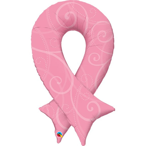 39" Pink Ribbon Filigree Foil Balloon