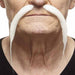 Large White Costume Moustache, 12.5 x 14.5 cm