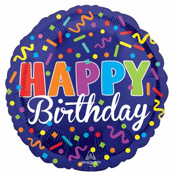 Happy Birthday Party 18-Inch Round Foil Balloon