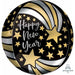 Happy New Year Shooting Stars 16" Orbz Foil Balloon