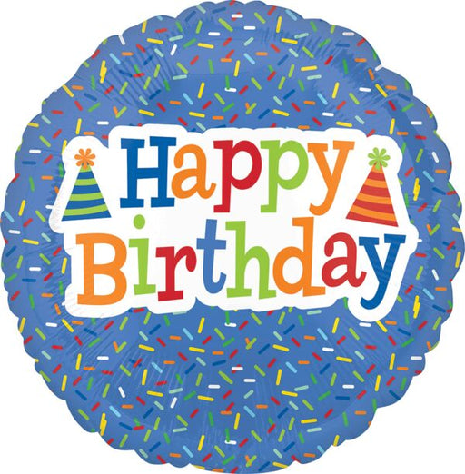 Happy Birthday Sprinkles 18" Balloons