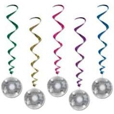 DISCO BALL WHIRLS 3'4" 5/PKG