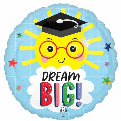 Dream Big Grad 18" Round Foil Graduation Balloon