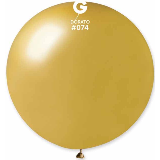 Gemar 31" Metallic Gold Latex Balloon #074, 1 Count