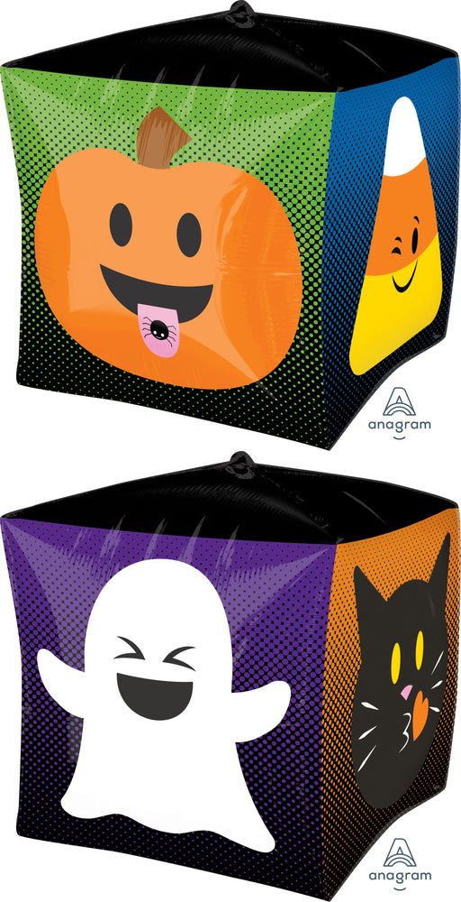 Halloween Emoticon Cubez Balloon - 15"