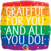 Grateful for You 18" Square Foil Balloon