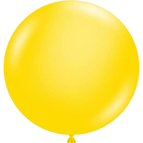 Tuftex Giant Yellow Round Latex Balloons 36" (2/Pk)