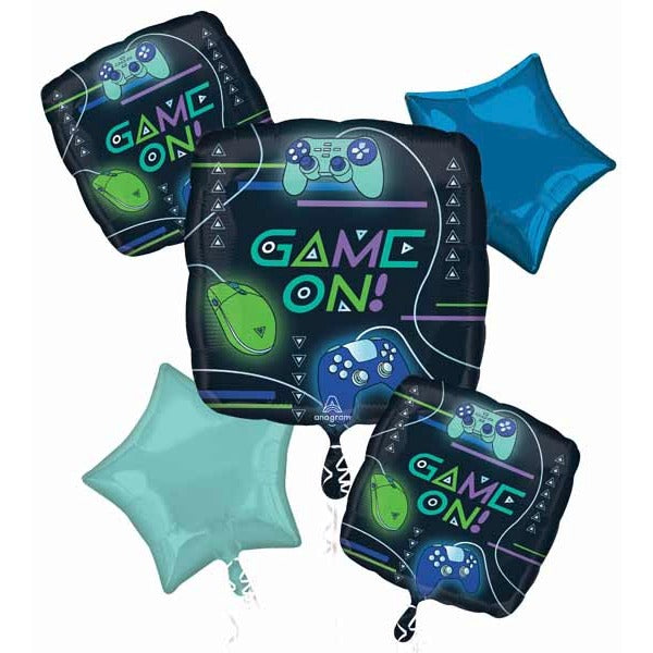 Game On Gaming Theme Foil Balloon Bouquet
