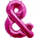 34-Inch Magenta Ampersand Symbol Balloon