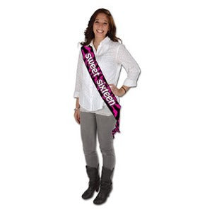 Sweet Sixteen Satin Birthday Sash