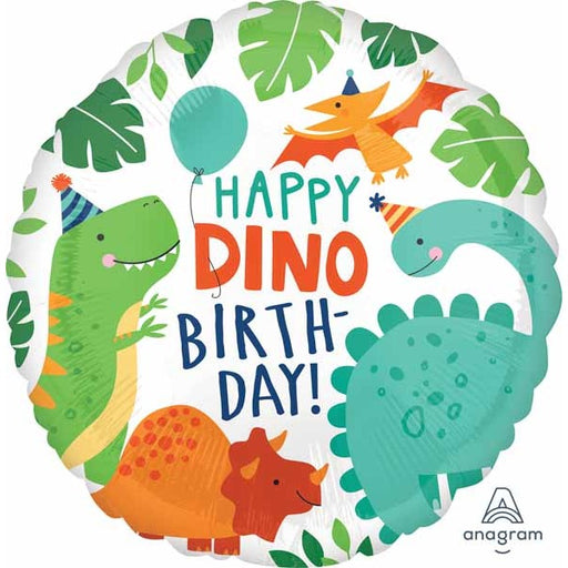 Dinomite Party Birthday 18-Inch Round Foil Balloon