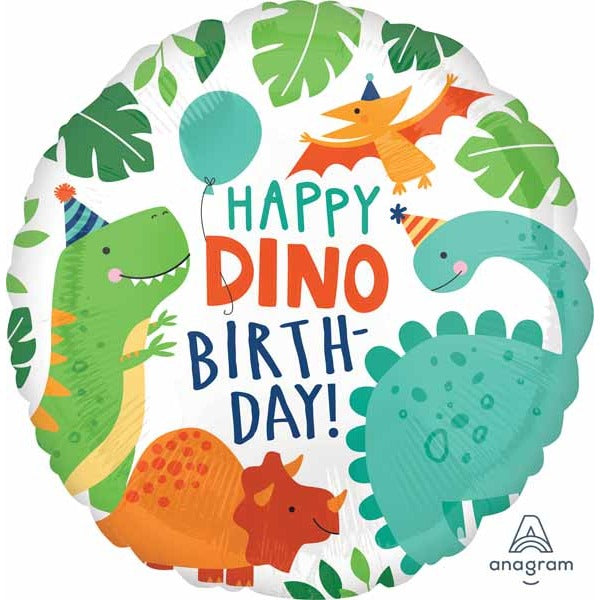 Dinomite Party Birthday 18-Inch Round Foil Balloon