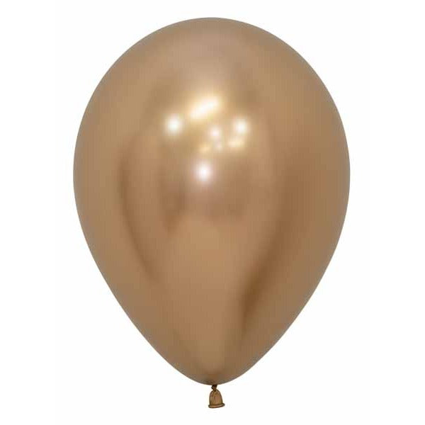 Sempertex 11-Inch Reflex Gold Latex Balloons, 50 Count