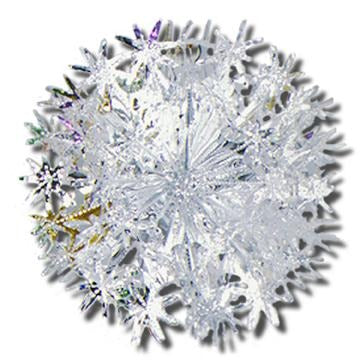 12-Inch Silver Star Ball Decoration