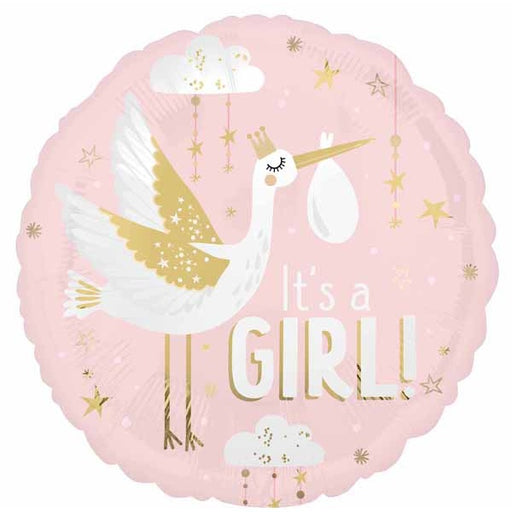 Special Delivery Girl 18-Inch Round Foil Balloon