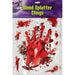 Blood Splatter Halloween Clings, 12 x 17 Inch Sheet