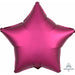 Pomegranate Satin Luxe Star Foil Balloon, 19 Inch