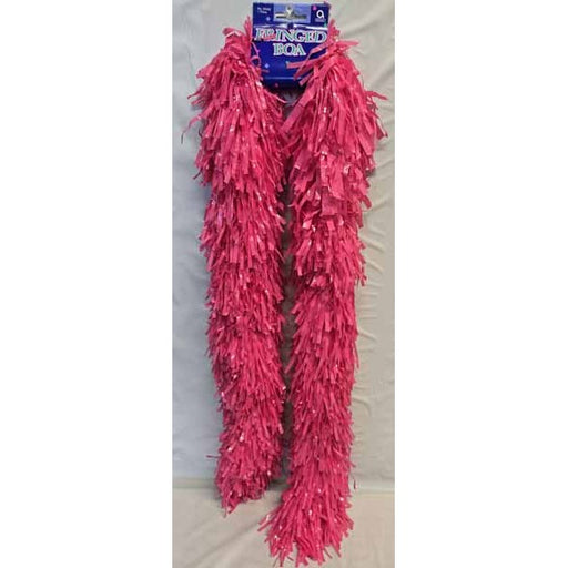 Pink Plastic Fringed Boa