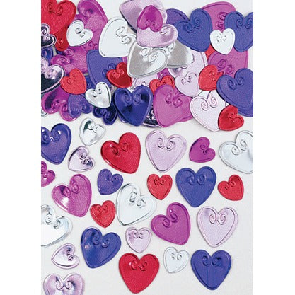 Multicolour Embossed Love Hearts Confetti