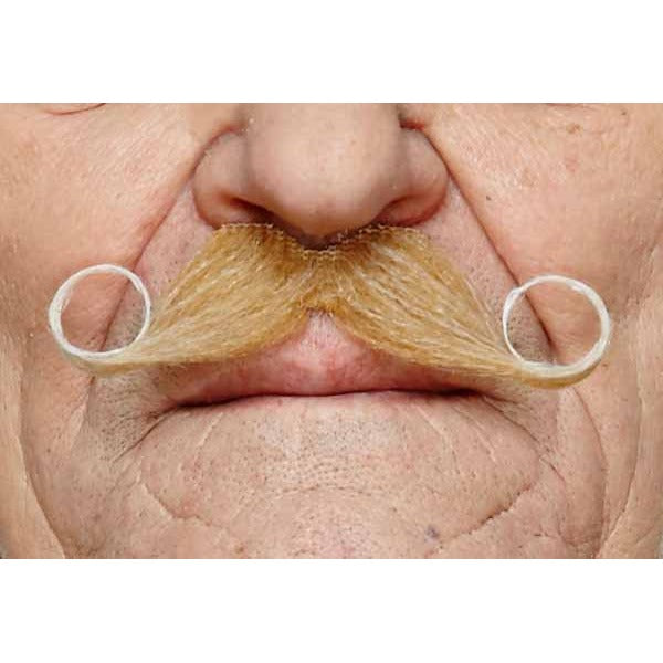 MOUSTACHE BLONDE WHI TE 9.5 CM X 5 CM