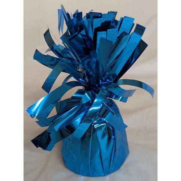 Caribbean Blue Foil Fringe Balloon Weight, 170 g