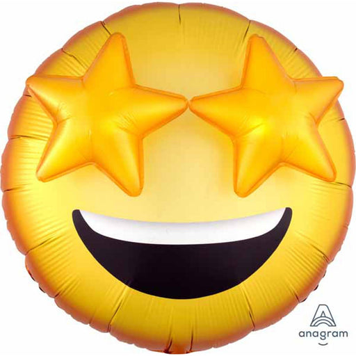 "3D Emoji Starry Eyes Balloon With P60 Pkg - 28""
