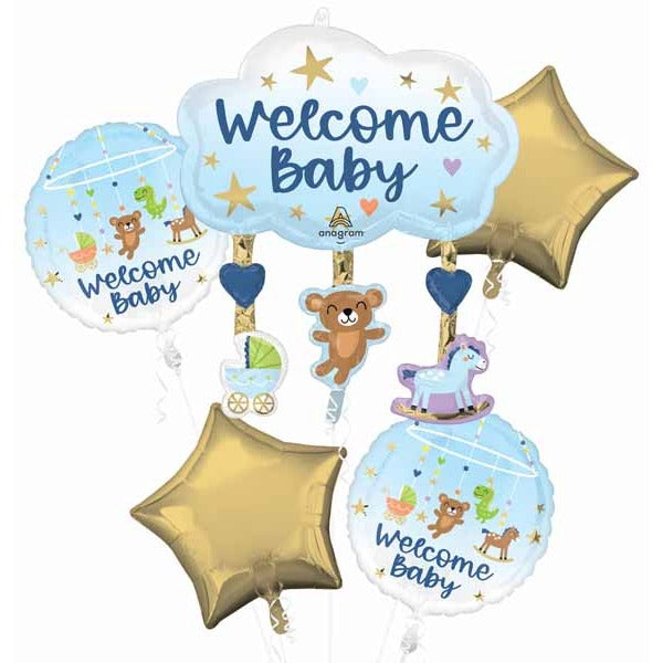 Tiny Treasures Boy Foil Balloon Bouquet