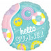 Hello Summer Beach 18-Inch Round Foil Balloon
