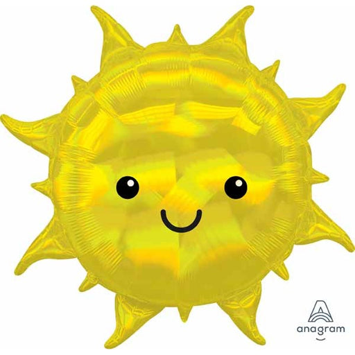 27-Inch Iridescent Sun Shaped Foil Balloon