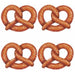 Double-Sided Pretzel Cutouts for Oktoberfest, 4-Pack