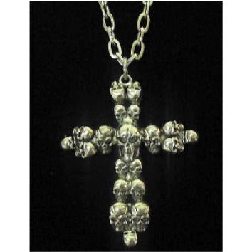 Skull Cross Costume Necklace