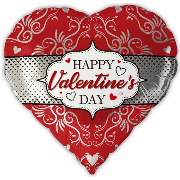 Happy Valentine's Day Heart Foil Balloon, 18 Inch