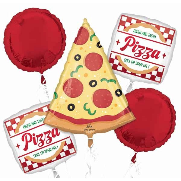 Pizza Party Foil Balloon Bouquet
