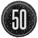 Black Glitz 50th Birthday Foil Balloon, 18 Inch