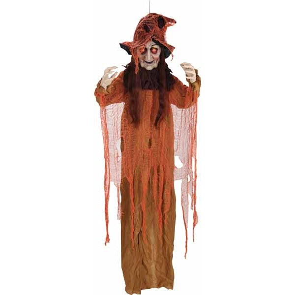 6 ft Hanging Animated Witch Halloween Decoration