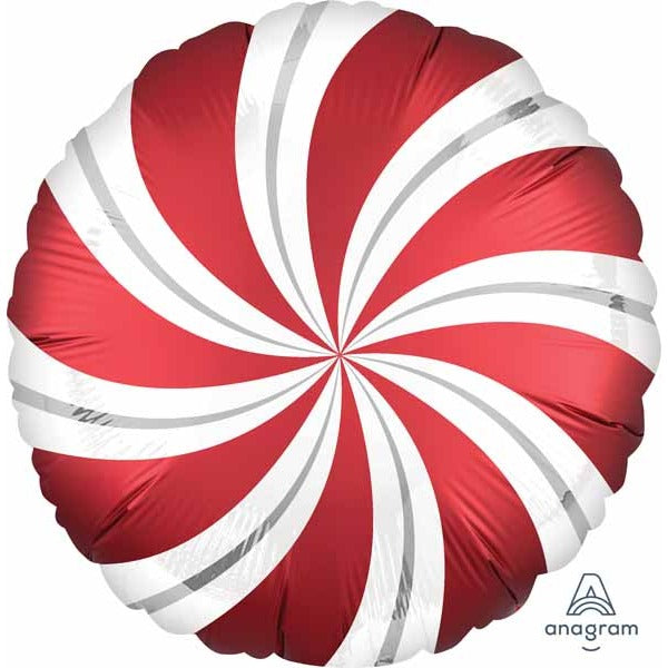 Sangria Candy Swirls 18" Round Foil Balloon