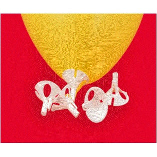 White One-Piece Balloon Cups and Sticks, 12 Count