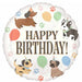 Pawsome Party Happy Birthday 28" Jumbo Round Foil Balloon