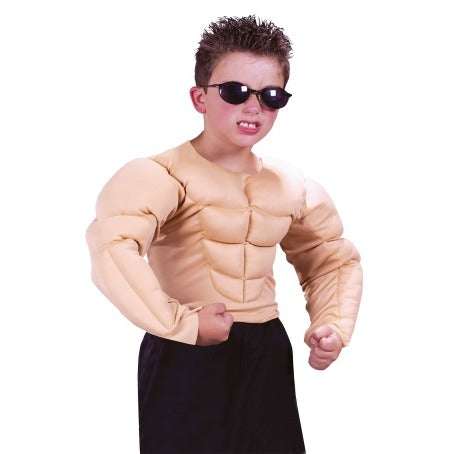 Kids' Padded Muscle Costume Shirt, Large 12-14