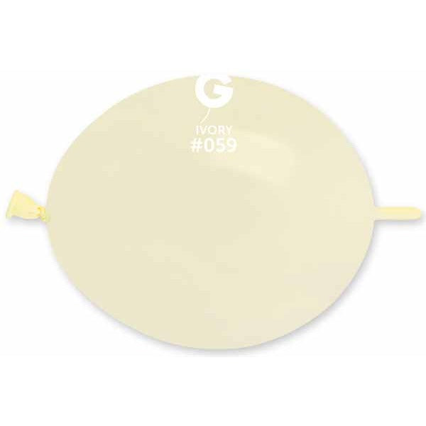 Gemar Glink 13-Inch Ivory #059 Latex Balloons, 50 Count