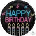 Neon Birthday 18" Round Foil Balloon