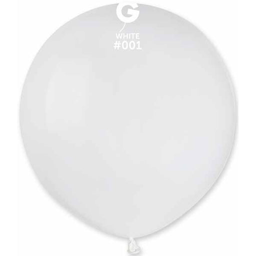 Gemar 19-Inch White Latex Balloons, 25 Count