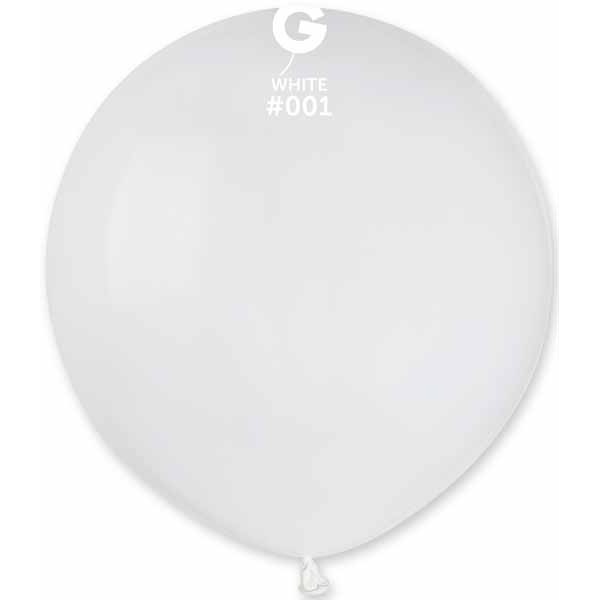 Gemar 19-Inch White Latex Balloons, 25 Count