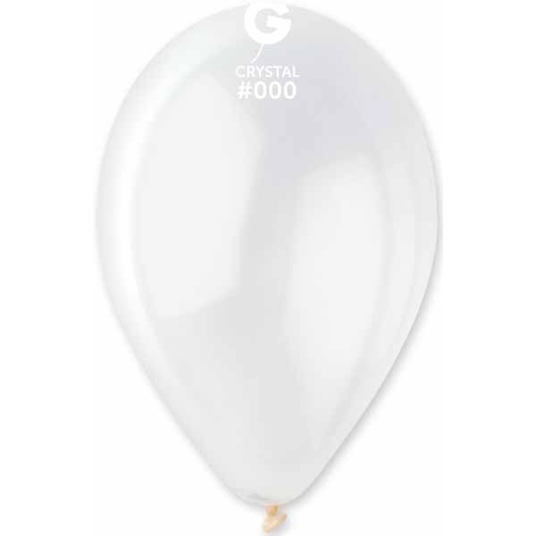 Gemar 12-Inch Crystal Clear #000 Latex Balloons, 50 Count