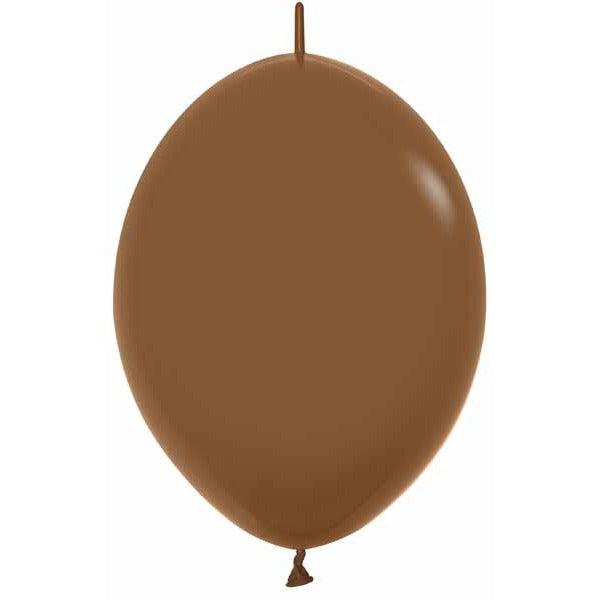 Sempertex Coffee 12" Link-O-Loon Latex Balloons, 25 Count